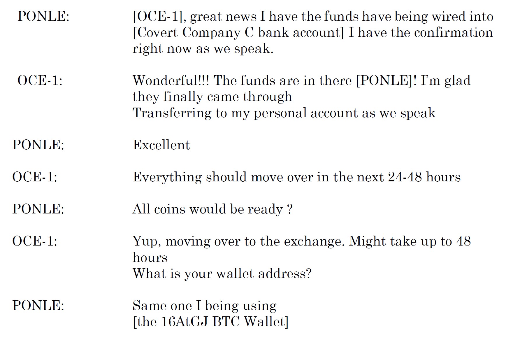 Perbincangan antara Ponle dan rakannya mengenai transaksi 9 September 2023